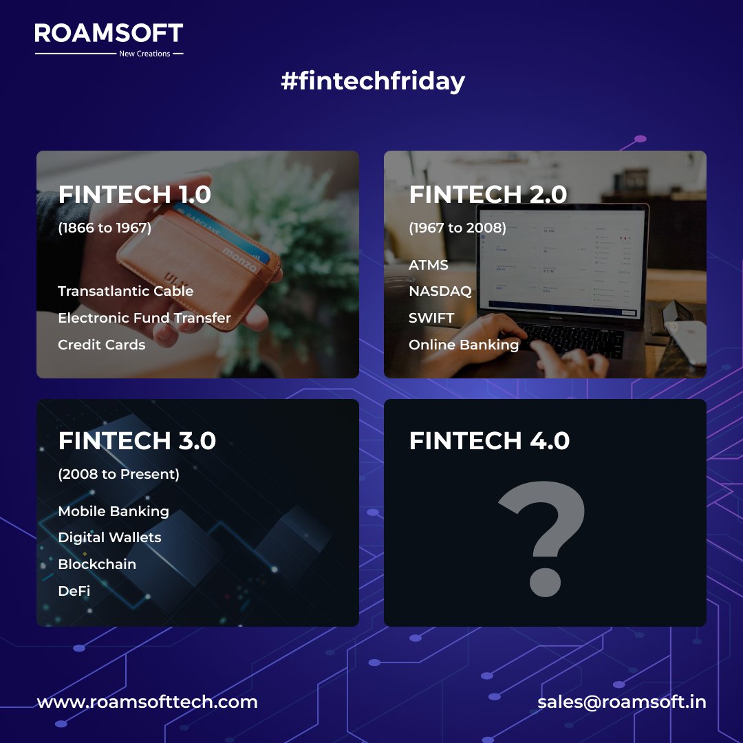 roamsofttech's tweet photo. Evaluation of Fintech... 

#fundtransfer #paymentgateway #digitalwallet #blockchain #nasdaq #onlinebanking #paymentsolutions #creditcard https://t.co/MrsOGqzwFi