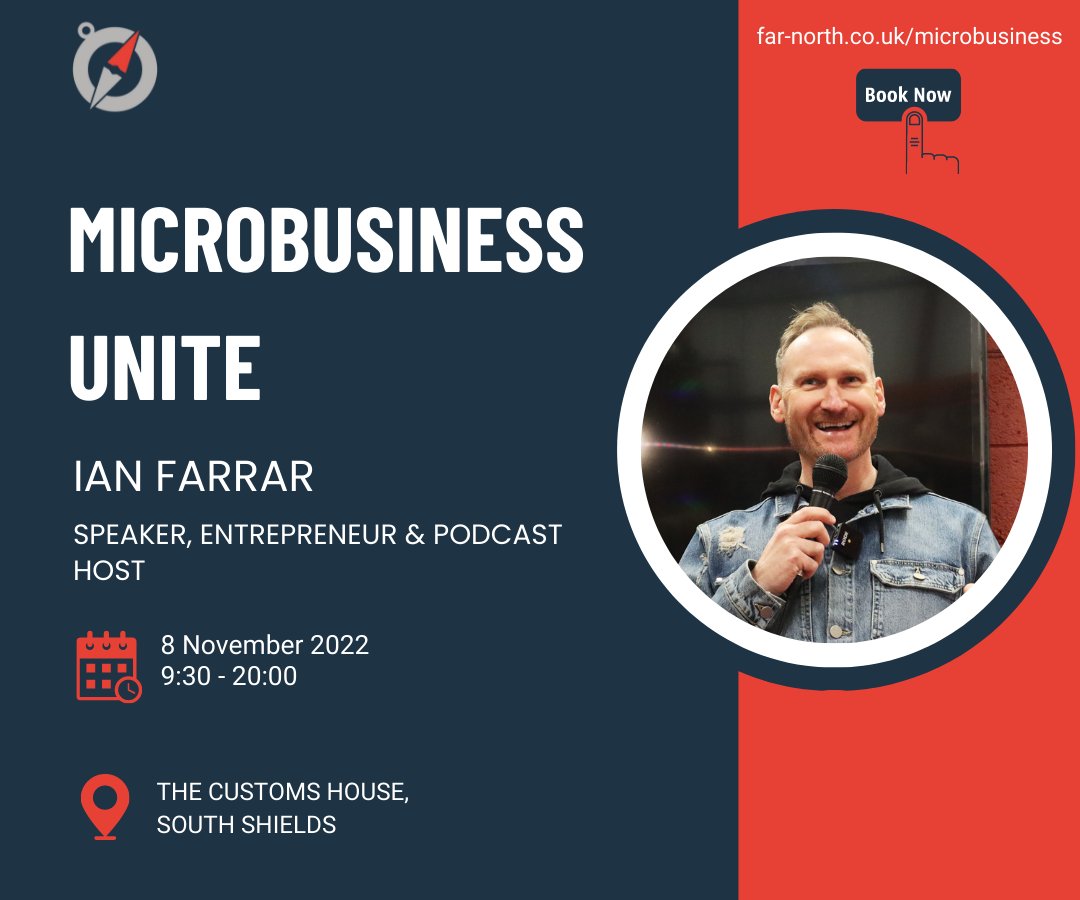 FarNorthBD's tweet image. #MicroBizUnite Speaker spotlight, @Ian_Farrar - Speaker, Entrepreneur &amp;amp; Podcast Host 🎙️

Sales professional, entrepreneur and founder of Far North Ltd and @carpeway, Ian has over 20 years in global business development roles 🔥

far-north.co.uk/microbusiness

#nebusiness #comference