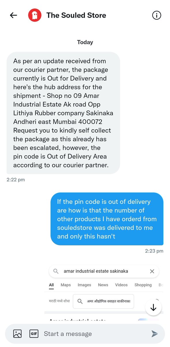 mellojude's tweet photo. @thesouledstore @thesouledstore #badexperience @aditya6589 @RohinSamtaney @BandBajaateRaho #india    #Mumbai also the lies you all blabber you informed me it wasn't delivered because the pin code was out of delivery area where as I asked the hub incharge faizan and he said no we deliver here https://t.co/8VIbVxXfQ7