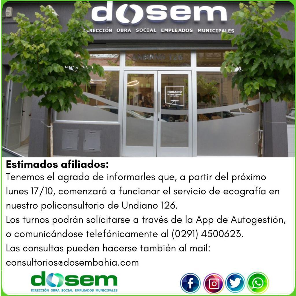 A partir de la próxima semana, DOSEM continúa sumando nuevas prestaciones, pensando siempre en el beneficio de nuestros afiliados. 
<a href="/stmbb/">STMBB</a> 
<a href="/Aguero_M_A/">Miguel A Agüero</a> 
<a href="/PabloHache_/">Pablo Hernández</a>