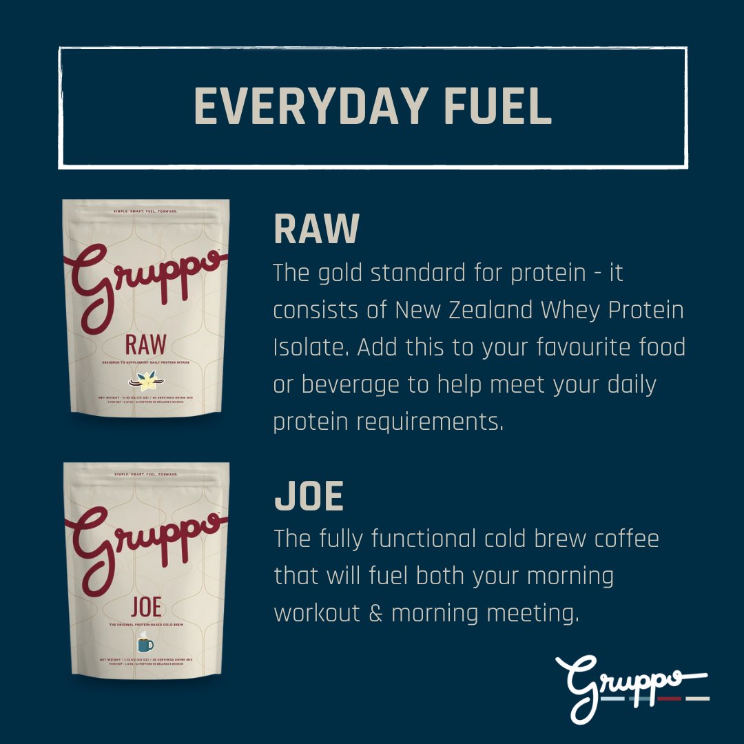 Not focused on a particular sport? Simply training for life? 
We have you covered! 

Check out these Everyday Fuel products &amp; consider adding them to your pantry!

#GruppoNutrition #everydayfuel #protein