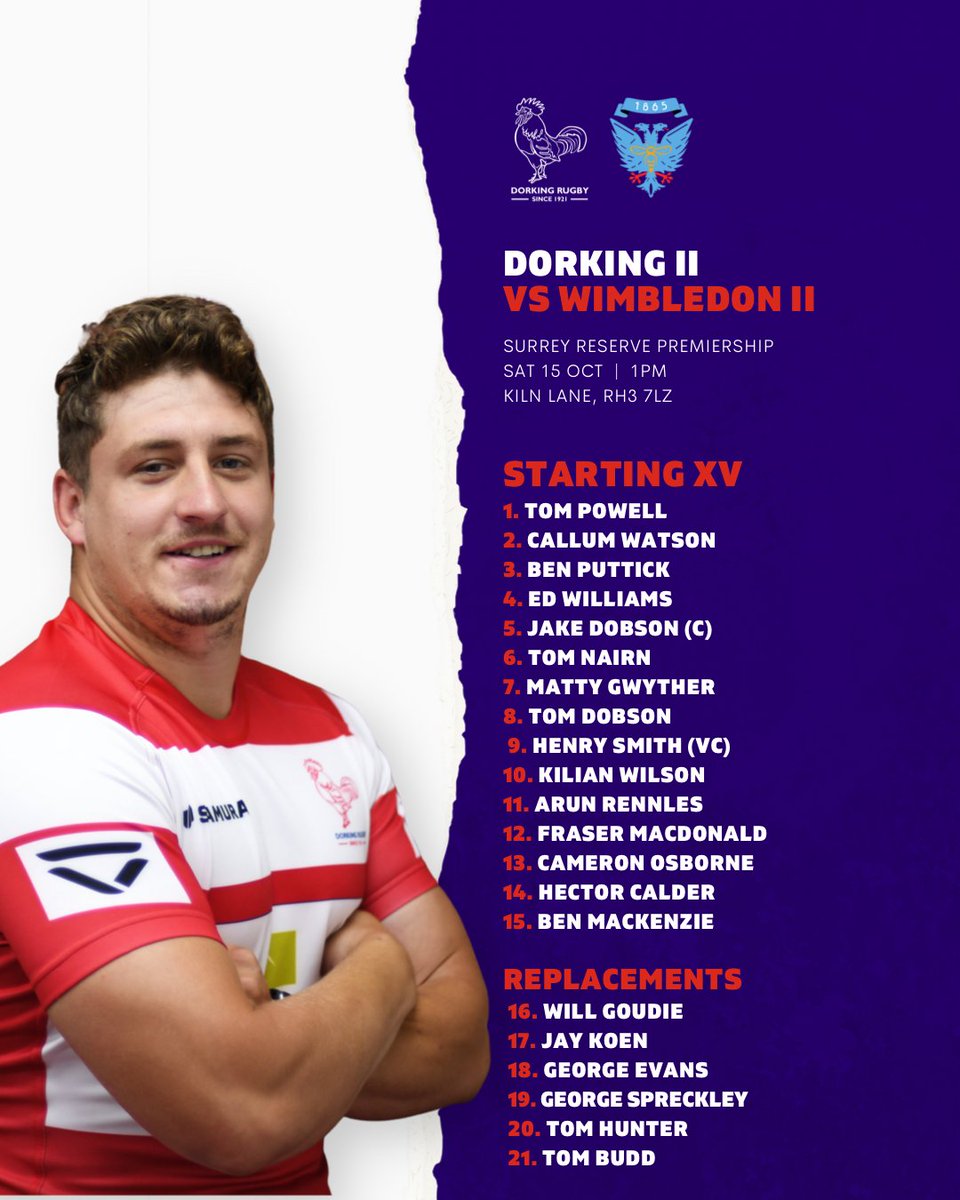 DorkingRugby's tweet photo. 🚨 Teams are out! 🚨⁠
⁠
Dorking 1's travel to Canterbury tomorrow as our 2's are hosting Wimbledon 2's at The Big Field⁠
⁠
1's AWAY - 3pm KO⁠
2's HOME - 1pm KO⁠
⁠
1st XV game will be lived streamed from here⁠
https://t.co/HyoQ0nfLOw⁠
⁠
Good luck men. ⁠
⁠
#wacomb https://t.co/wE3dqWXRR3