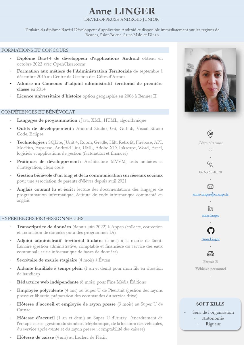 anne_linger's tweet image. Et un petit cv à jour, avec LE diplôme !
#devandroid  #devmobile #opentowork