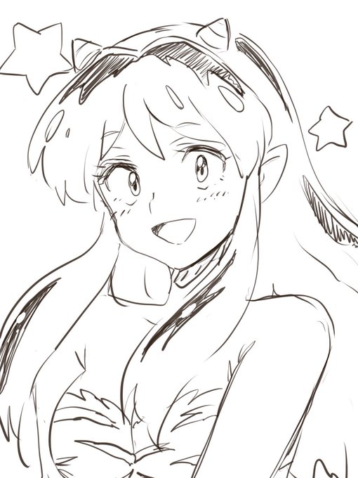 ラムちゃんが可愛かったので落書き。 