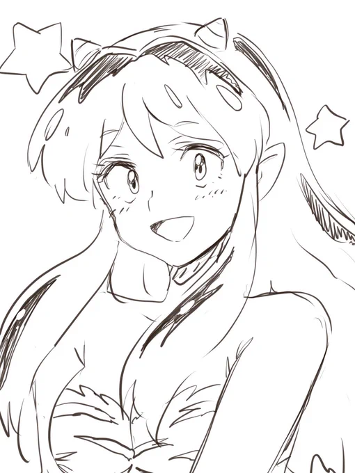 ラムちゃんが可愛かったので落書き。 