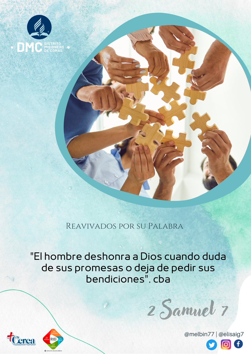 Melbin77's tweet photo. 👉 "La vida cristiana sería mucho más feliz y la esperanza sería más brillante si todos tuvieran más confianza en la seguridad de las promesas de Dios".
!Dios hará como ha dicho!.
#2Samuel7
#PrimeroDios #rpsp #DMComas | CBA https://t.co/QN8BmrLGI0