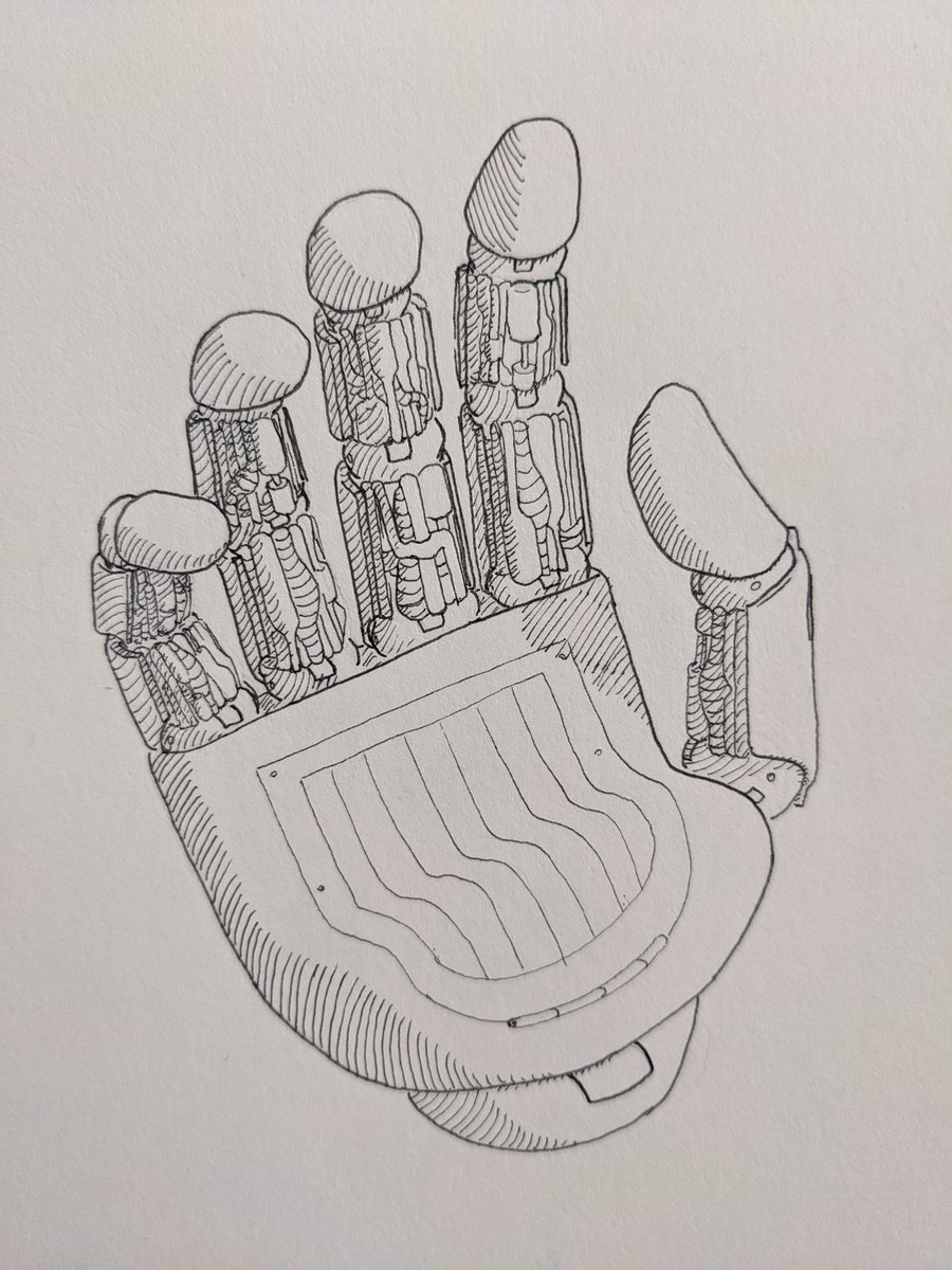 Started drawing a bit recently, here's a lil robot hand I just drew.