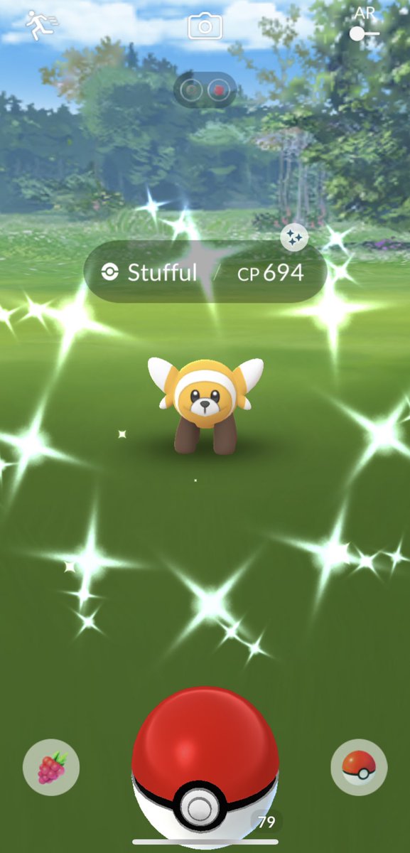 LinniEM89's tweet photo. Shiny Stufful #PoGo #PokemonGo #Shiny #Stufful #Wild https://t.co/sKOy8WjKZp