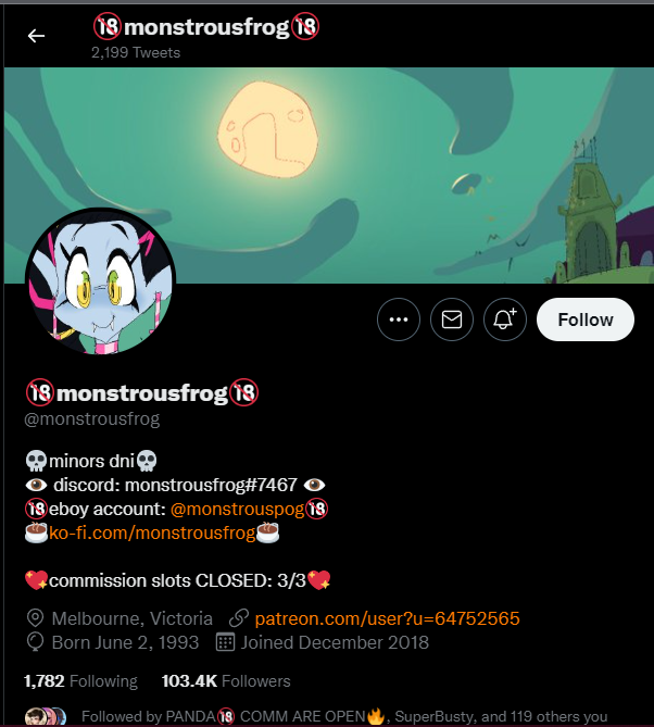 VNNZ16's tweet photo. At this point, I'm just virtue signaling lol
Though, new friends~ @monstrousfrog!
Oddly enough I find him replying to a lewd post.
Our government really need to step up their game.
#HumanRights
#BlokirKominfo
#GugatKominfo
#TuntutKominfo
#SaveDigitalFreedom https://t.co/Xdc1Azdohu