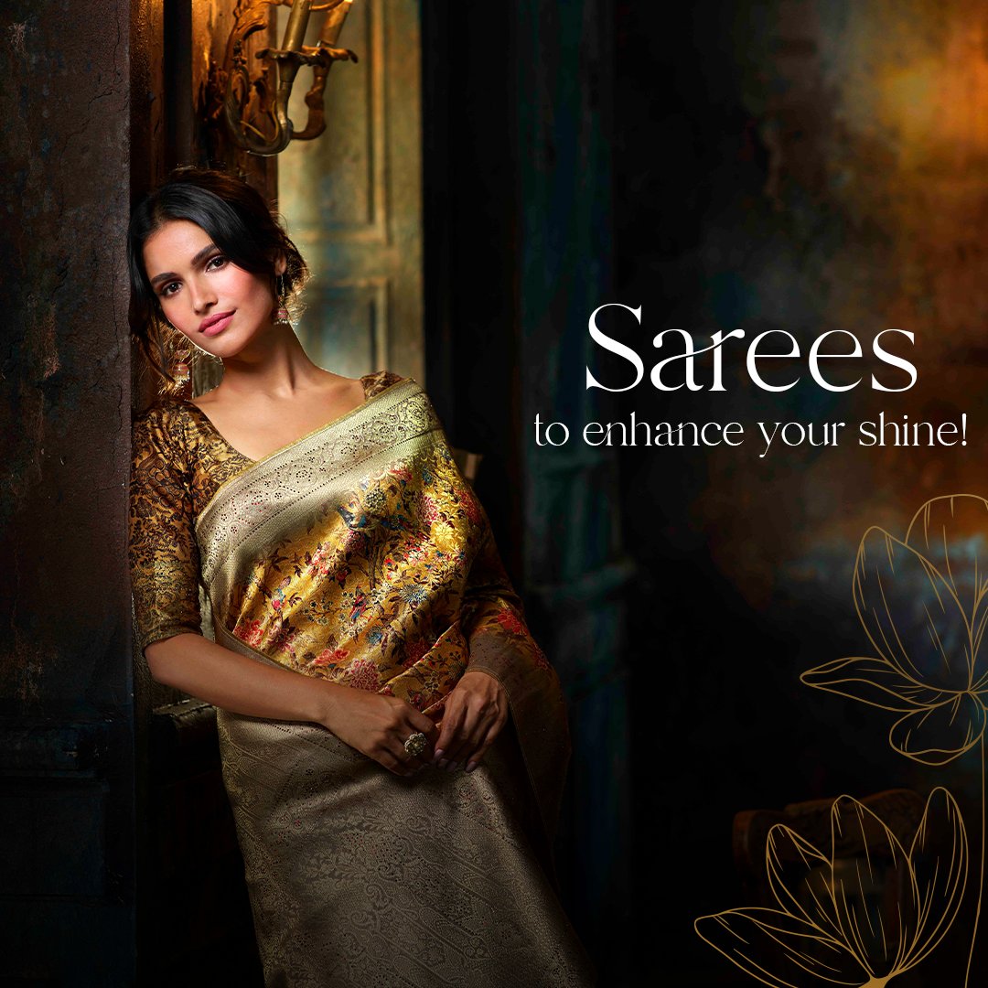 sochstories's tweet photo. A beautifully designed saree can bring the widest smile on your face! 

So head to Soch and make this season the happiest one! 

#sochstore #shopping #ethnicwear #trendingstyles #fusionethnic #EthnicWear #topstyles #fashion #mustbuy #bestselling #festivecollection #festivewear. https://t.co/d6ZSHAj2Zh