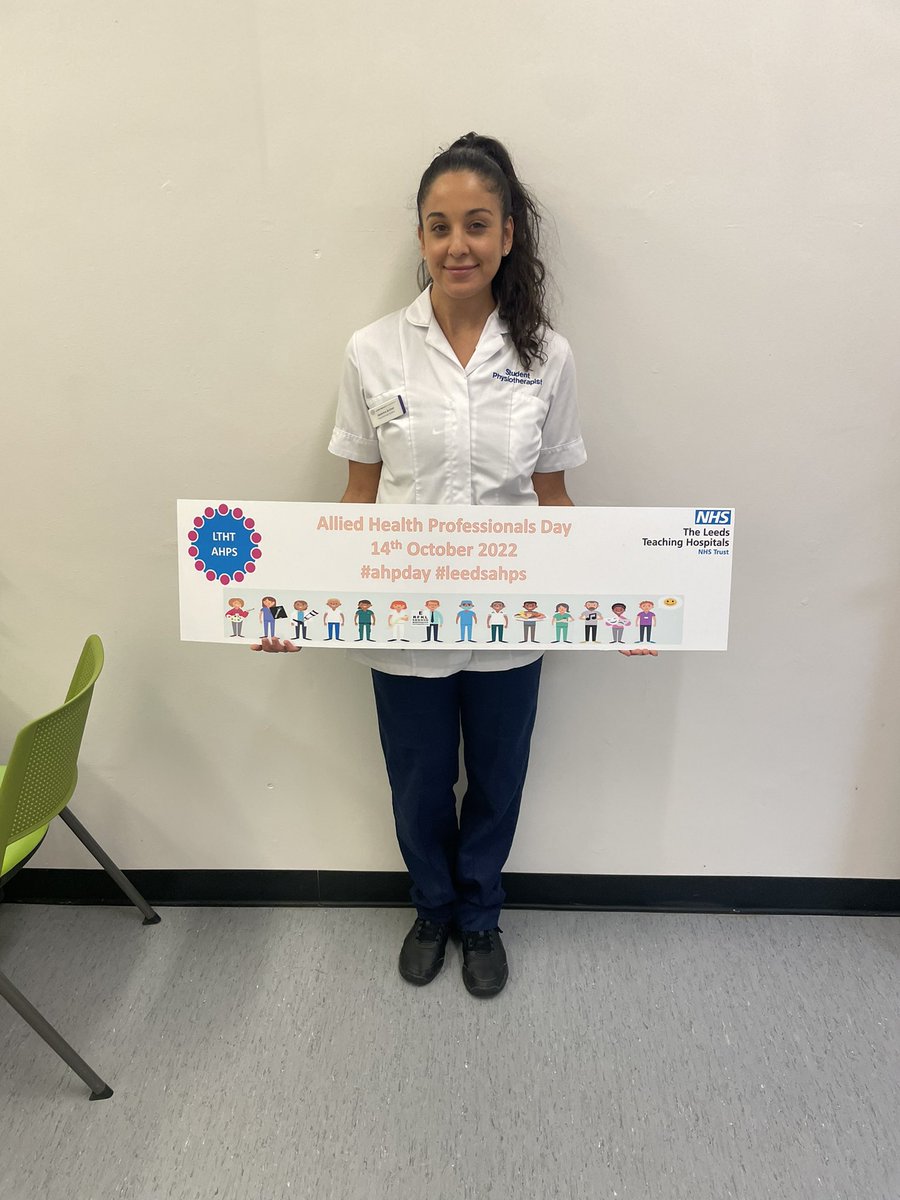 Laura ellis (@lauraellis95) on Twitter photo Jasmine: a physio student about to join <a href="/LeedsAHPs/">Leeds Allied Health Professionals</a> <a href="/LeedsHospitals/">Leeds Teaching Hospitals</a> when she qualifies due to her “amazing experiences”. We’re thrilled to have you #AHPsDay #ahppracticelearning Jasmine: a physio student about to join <a href="/LeedsAHPs/">Leeds Allied Health Professionals</a> <a href="/LeedsHospitals/">Leeds Teaching Hospitals</a> when she qualifies due to her “amazing experiences”. We’re thrilled to have you #AHPsDay #ahppracticelearning