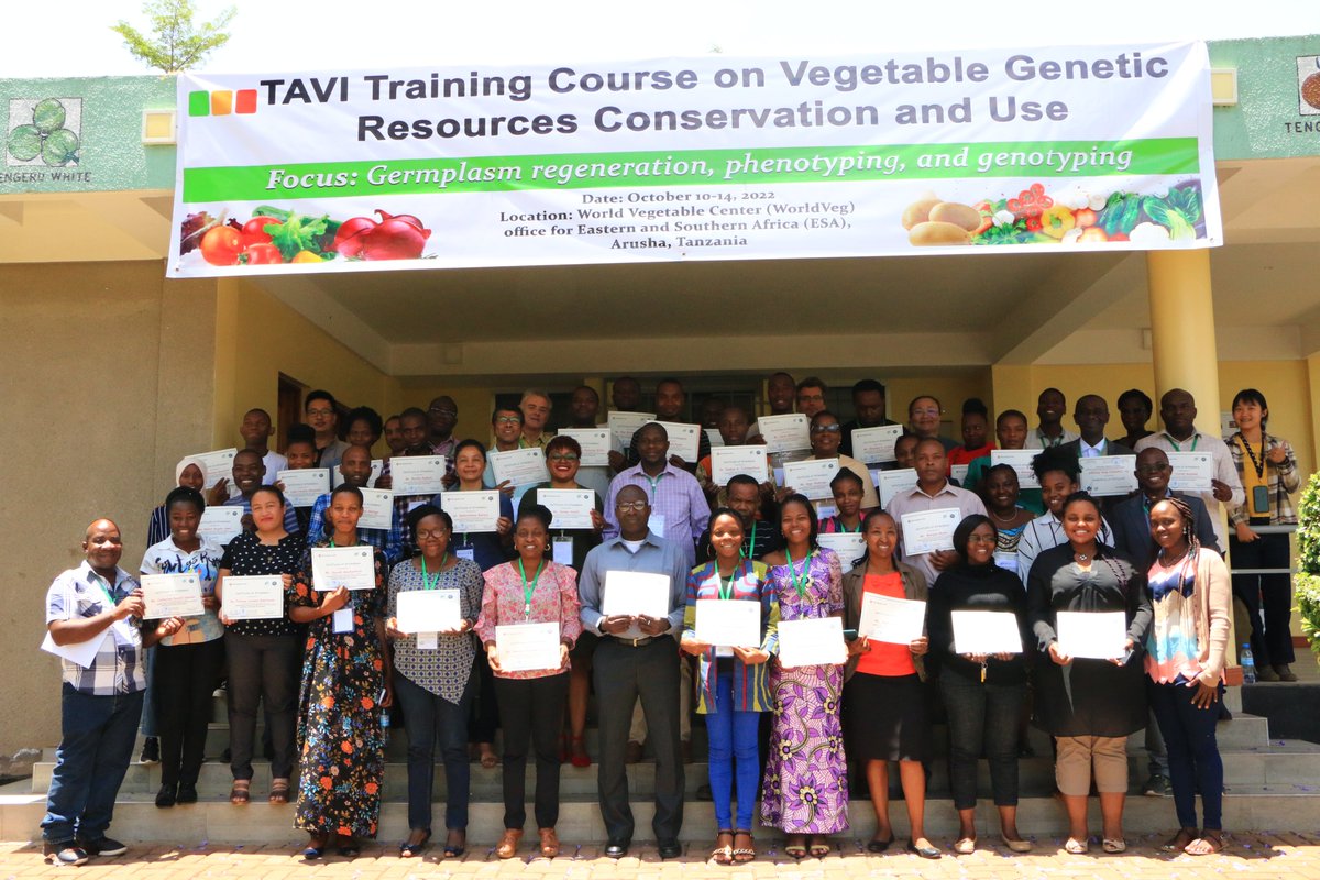 MNjumali's tweet photo. Today marks the end of the training course on vegetable genetic resources conservation and use. All the attendees were very happy to gain new knowledge and are ready to apply what they are taught. 
@WorldVegCenter 
@RugalemaG 
@SDanikou 
@mvanzonneveld https://t.co/0zQ2sRThkI