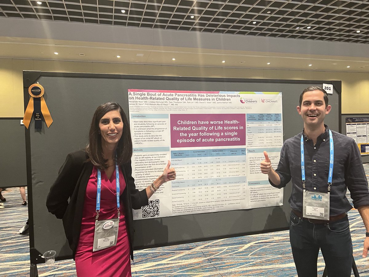 MaisamHaijaMD's tweet photo. Alex Nasr ⁦@CincyKidsGastro⁩ poster of distinction! Congrats #pancreatitis research #QOL matters #naspghan22 https://t.co/FPzpTpelET