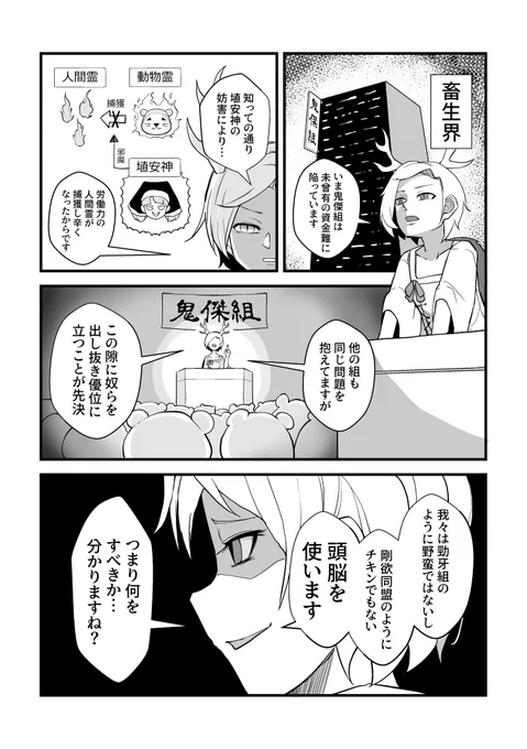 【秋例大祭・新刊】
10/23頒布予定の新刊がほぼ完成しました!組長たちを合法的にイチャイチャさせることに重きを置いたギャグ本となっております!大体の流れがわかるページを4つほど載せておりますので、もしよろしければ是非…ッ!! 