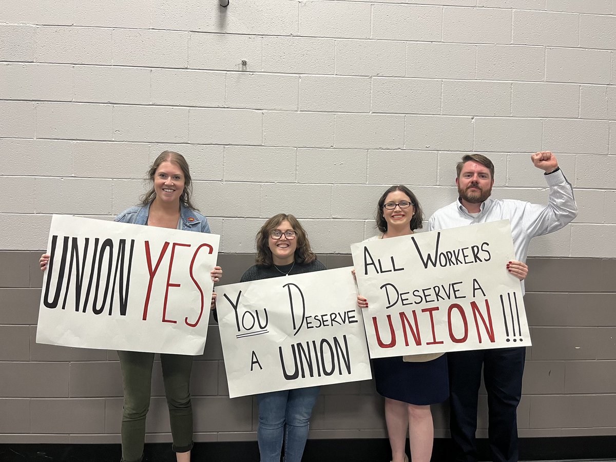 We had a great time last night with @GrimKim at @IUE_CWAUnion! #WhichSideAreYouOn