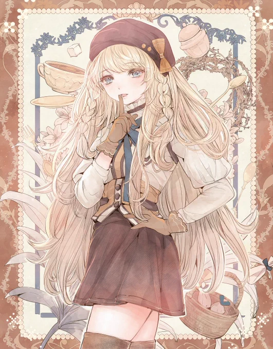 メルヘン世界の女の子たちと、ファンタジーなお洋服を心を込めて描いています。イラストは秋色カフェガールの再掲です#イラスト#秋は創作活動がはかどるので創作界隈のフォロワーさんがみるみる増える 