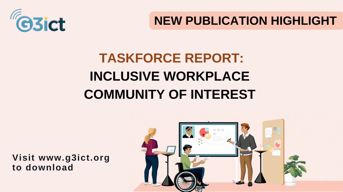 For National Disability Employment Awareness Month we are sharing the G3ict @Steelcase Taskforce Report on Inclusive Workplace. The report calls for developing and deploying a body of knowledge and resources for workplace inclusion. Read the report: bit.ly/3Cjlmlh #NDEAM