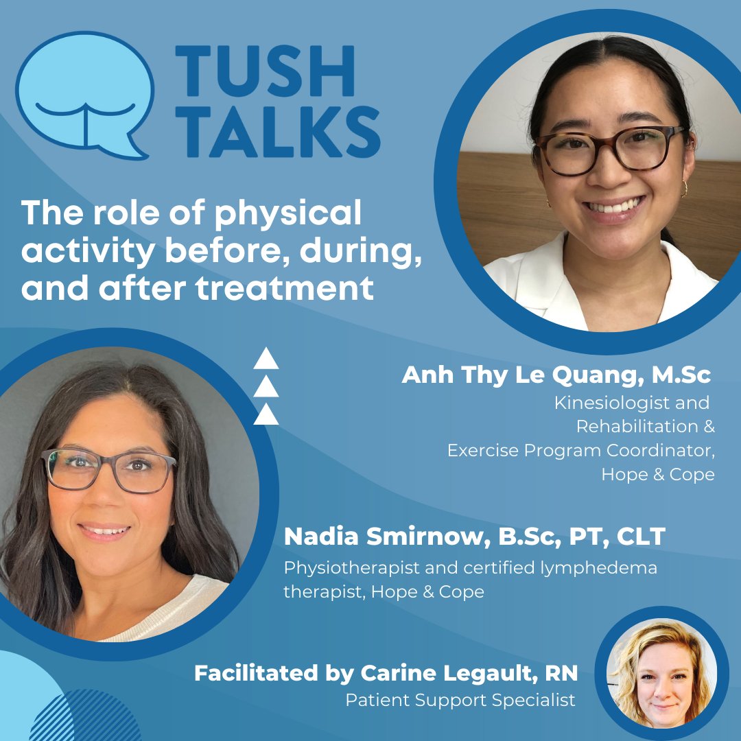 coloncanada's tweet photo. This #TushTalk will explore exercise guidelines for individuals undergoing cancer treatment, how to adapt physical activity to cancer side effects & how to create your personalized exercise plan.
Register here : https://t.co/S5UNnfPCoD
#coloncancer #crc #colorectalcancer https://t.co/n48dpabT03