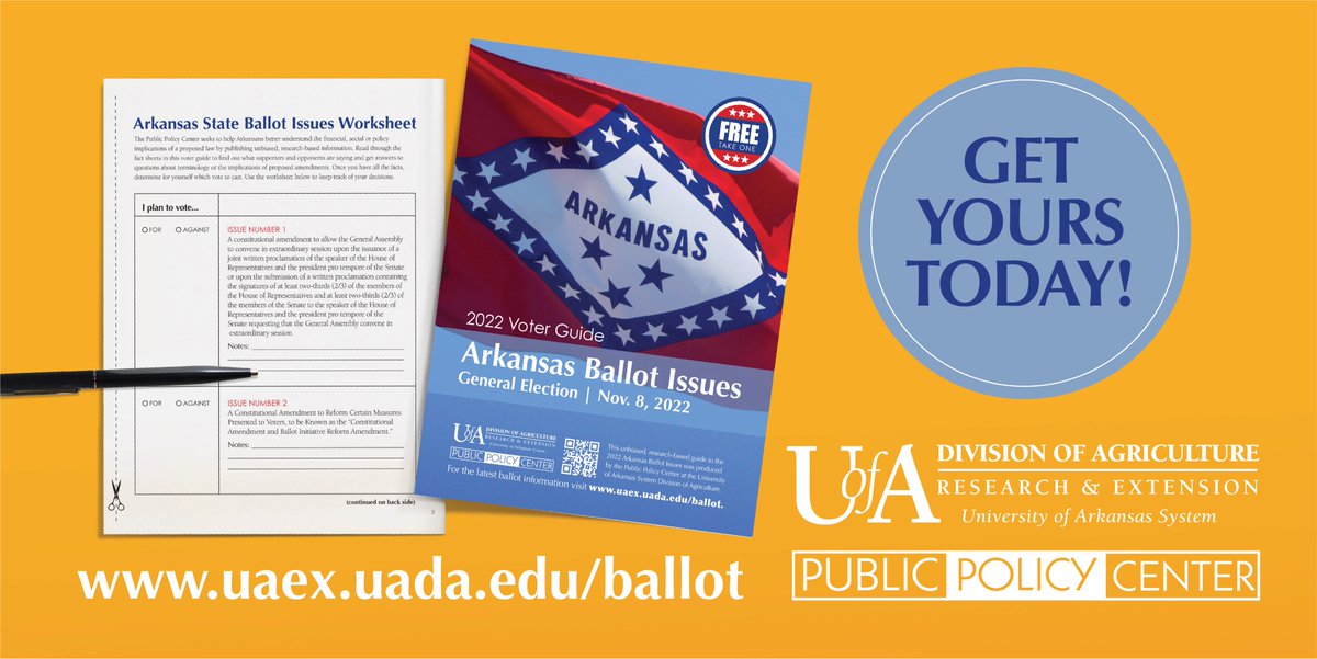 UAEX_PPC's tweet photo. We share links to all 4 fact sheets and videos in this month's Arkansas Ballot Issue Newsletter at  https://t.co/ib8RYvUIhq #ARballot #ARnews #Issue1 #Issue2 #Issue3 #Issue4 #ballotissues https://t.co/DUgp6waXrA