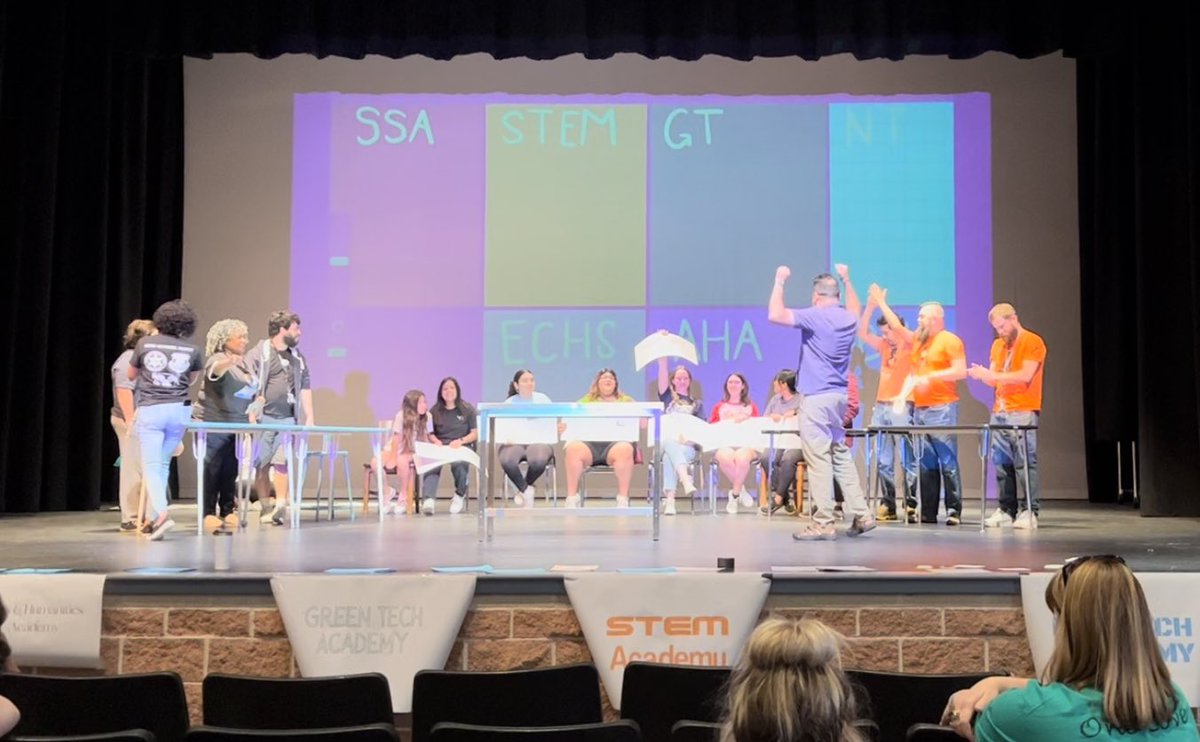 AkinsAISD's tweet image. What’s the top academy at @AkinsAISD? Time to sort this out the only logical way … Academy Cup!! Eagle staff team building and competing with some Family Feud, kickball, and a scavenger hunt!
