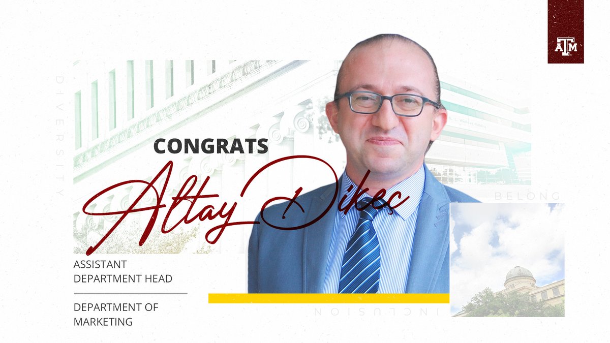 Congratulations Altay Dikeç, who was recently appointed as the Assistant Department Head for the Department of Marketing! Whoop! 👍