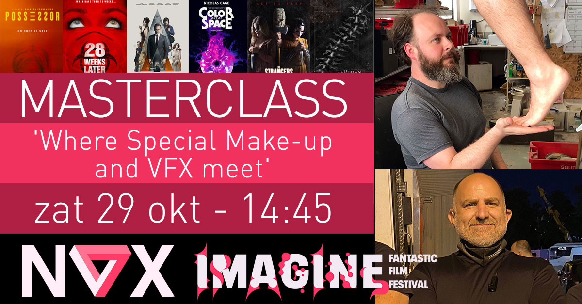 NLvfx's tweet photo. NVX | NVX @ Imagine Film Festival 2022! Masterclass 'Where Special Make-up and VFX meet' door Dan Martin (SMU Supervisor) and Murray Barber (VFX supervisor Milk VFX) - https://t.co/yRBvuUNTFd https://t.co/7CTwqITwAv