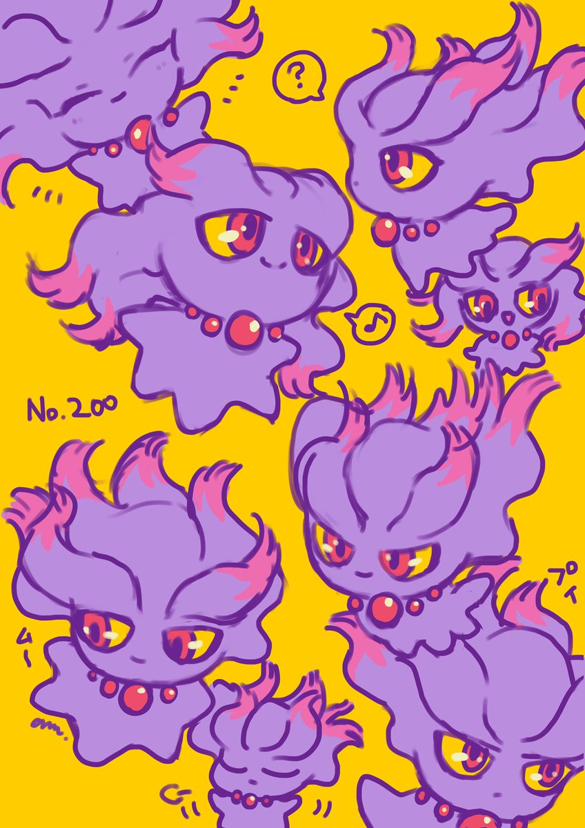 atomicbox_web's tweet photo. たまたまムウマを描いていたら10月20日はムウマの日らしいですよ👻掛け算したら200だからかな…？フサフサを描くのが楽しいし、可愛いのでおすすめです https://t.co/MU01T5jrVs