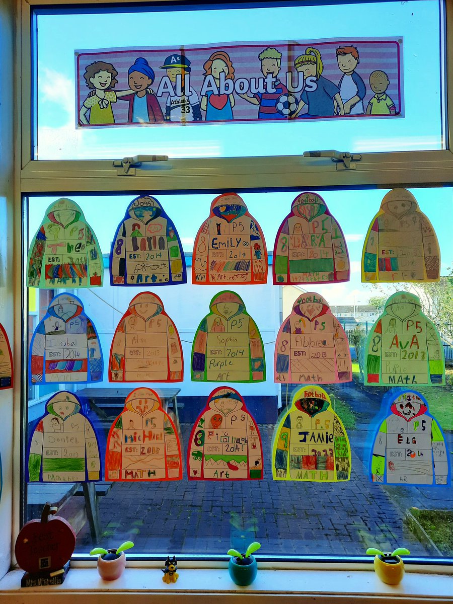 graydon_caitlin's tweet photo. Started this display in the window today. In our RE class we learnt about God's love for us and how special we all are! The children completed their own hoodies adding things about themselves to each section 🥰😍
#pgce #uuc #uucpgce #re #religiouseducation https://t.co/zrdvh0wn5R