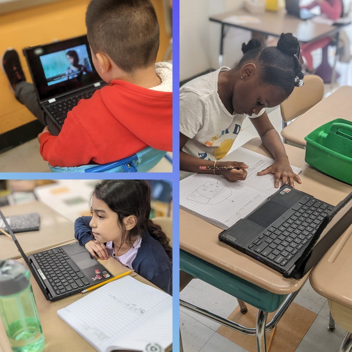 Mrs_KWomack's tweet photo. These second graders are diving deep into research today. Students will use their research to write a book comparing our school to a school in Haiti, Bangladesh or Mumbai

@BrentwoodMESE @ELeducation #SchoolsAroundTheWorld #OffToClass https://t.co/tS4wR6Iivw