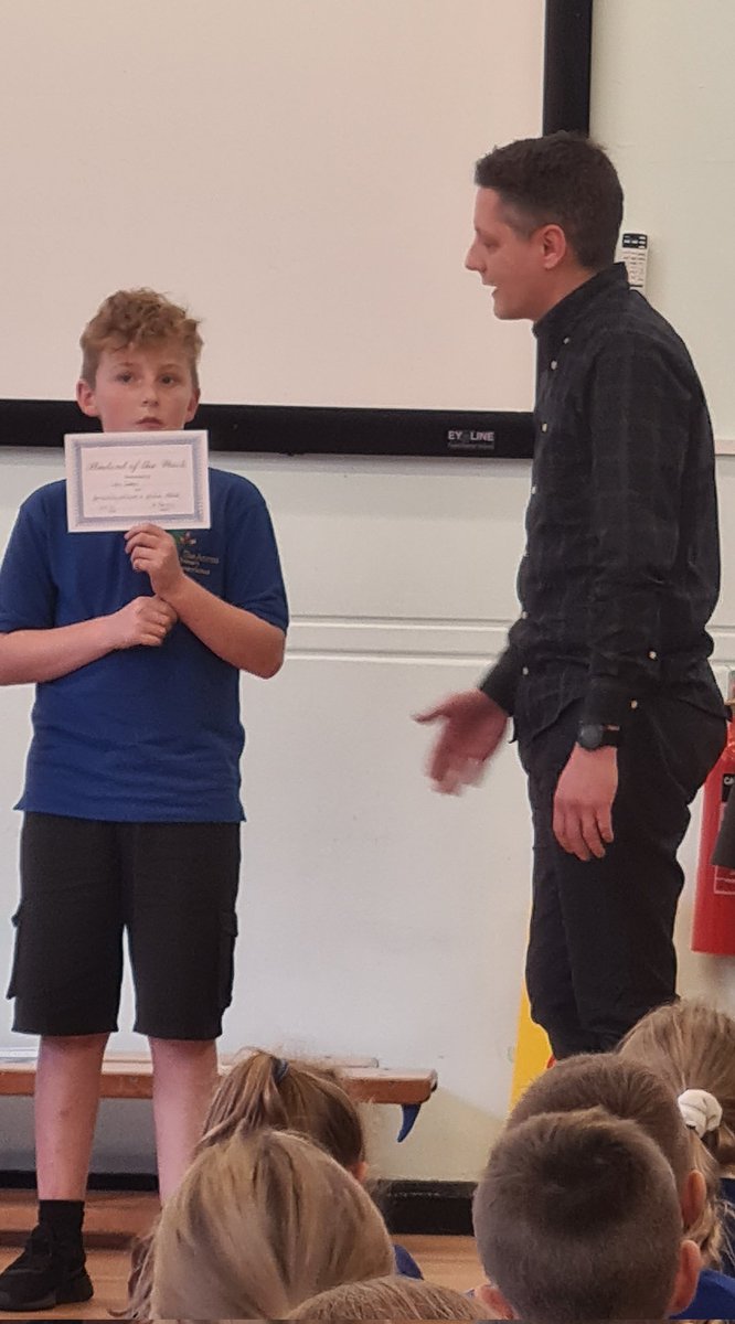 bec_s_55's tweet photo. What a week for Logan. Passing his blackbelt on Tae kwondo, being given parents and oppositions man of the match for being a super goalkeeper and then getting celebrated in assembly @TheAcornsSchool today for positive attitude. Well done son. Totally smashing it ⭐🥋⚽️ https://t.co/QeuhuteX0p