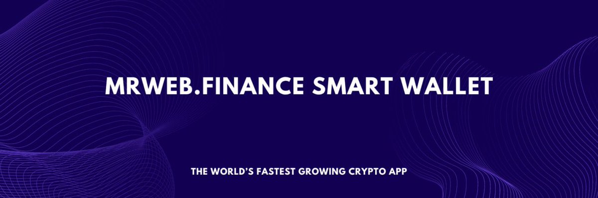 MrwebFinance's tweet photo. #mrweb finance smart wallet and fastest growing crypto app🔥💳 https://t.co/R0WFnbSkZP