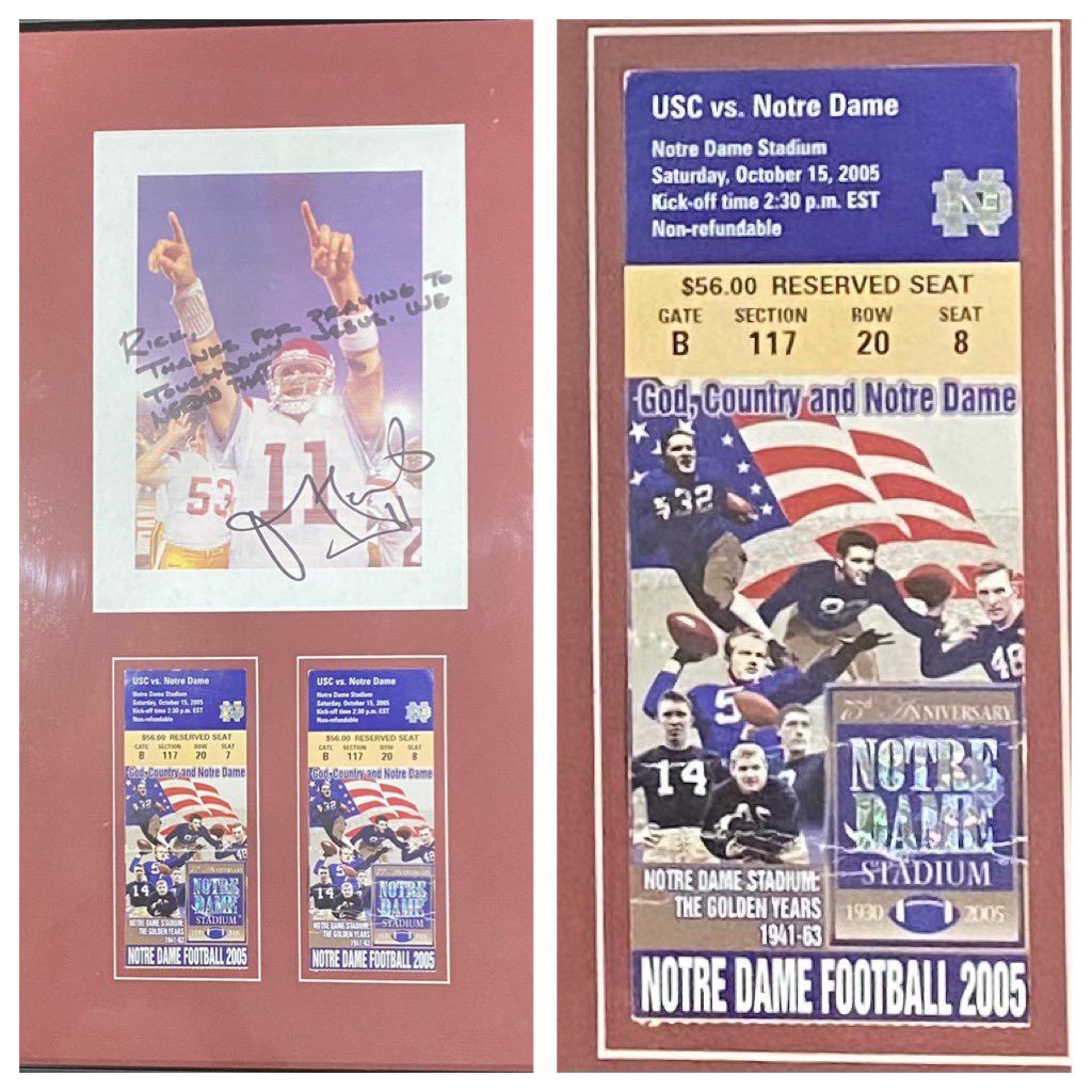 LbcTrojan's tweet image. 17 years ago tomorrow my prayers were answered in South Bend staring TD Jesus square in the 👀. Thank you @MattLeinartQB @ReggieBush @PeteCarroll &amp;amp; the ‘05 team for the Bush Push! Still the greatest USC game I’ve ever witnessed!
#FightOn #BeattheIrish #BushPush #NCAAF