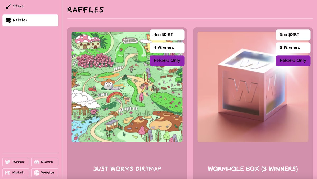 hehe <a href="/justw0rms/">just worms</a> raffles now live 🪱 We're just worming up hehe,