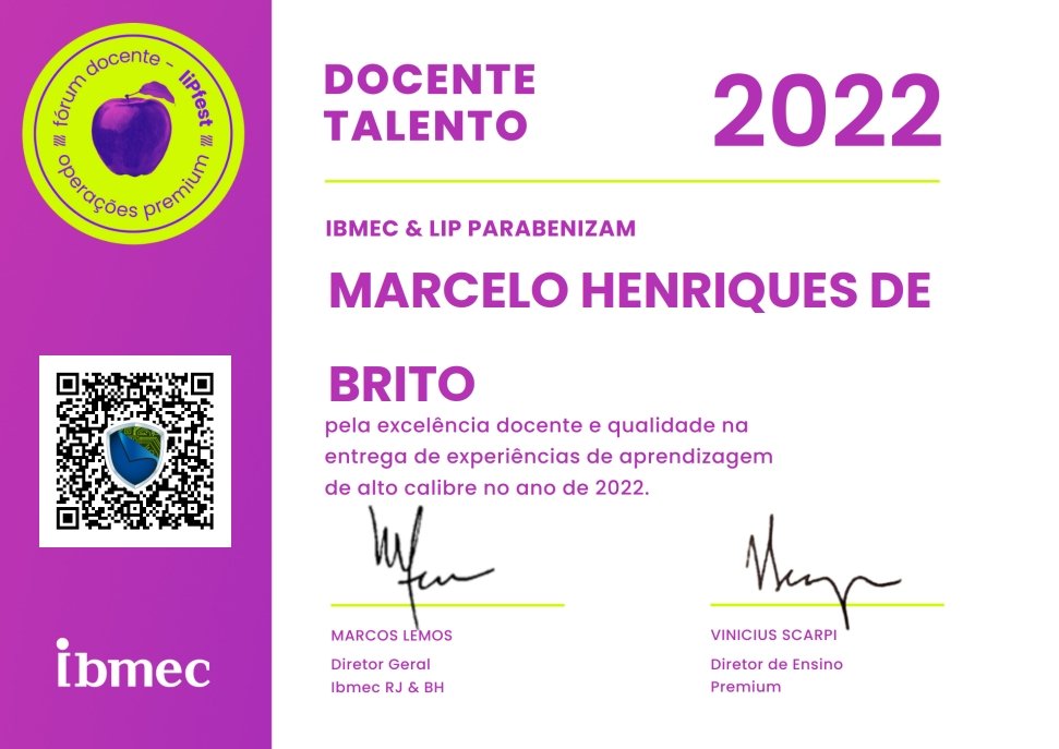 Probatus_com_br's tweet photo. Agradeço de novo o IBMEC Rio, destacando estudantes, dirigentes, coordenadores, professores e toda equipe de apoio e informo o link do badge da premiação no Fórum Docente 2022 - Docente Talento Ibmec, emitido pelo LiP da YDUQS.

https://t.co/hRyeZph76m

Muito Obrigado!!

Marcelo https://t.co/cJpmAnhXkK