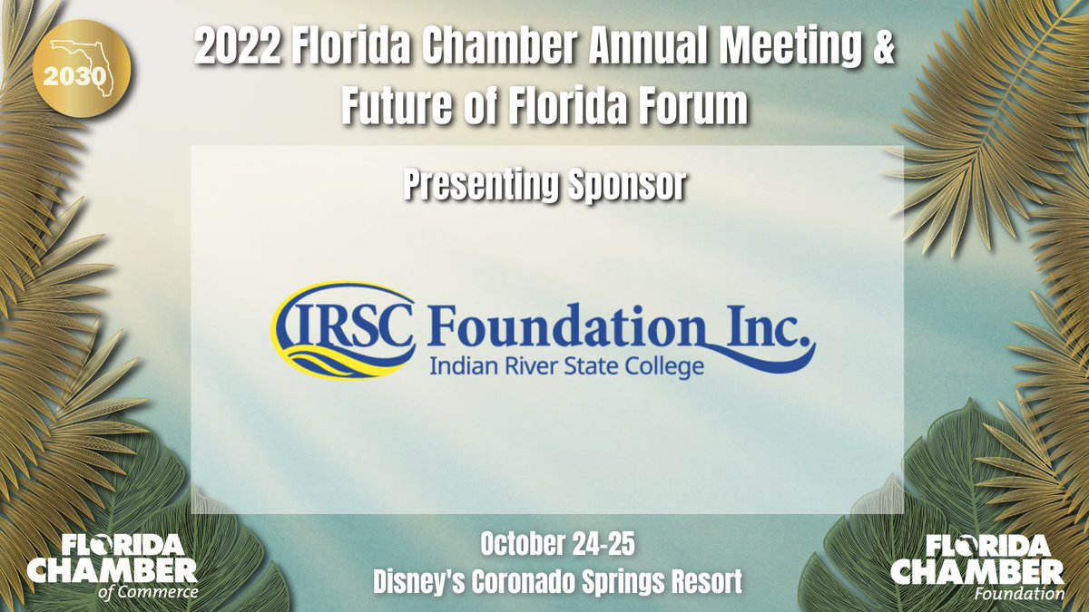 FLChamberFDN's tweet photo. A special shoutout to our Presenting #F3 Sponsor, @IRSCTheRiver Foundation! Thank you for investing in the mission to grow Florida to the top 10 global economy and ensure Florida's future is #AsGoodAsGold.

Registration ends next Friday: https://t.co/8FfBqmEjUr https://t.co/e3qMZ9x6FK