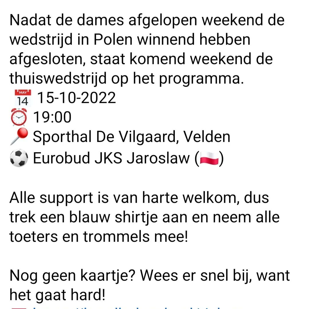 LimburgHandbal's tweet photo. Countdown voor de return‼️ 
👉 2e ronde European Cup 
👉 @HandbaLVenlo
👉 19.00 uur
👉 Sporthal de Vilgaard in Velden

Kom jij kijken? Tickets 👇 https://t.co/UaXyEwA1wg