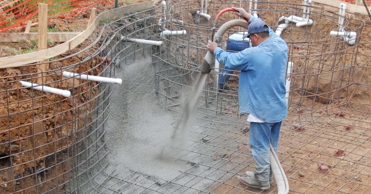 PoolStop's tweet photo. During our pool building process, the gunite stage is the last step before your pool really starts looking like a pool! Our team works hard to make your dream pool become a reality. Reach out to us today to begin the process: https://t.co/8ITJnyPZzu #poolstop #digday #pooldesigns https://t.co/E4Tvk7kkLf