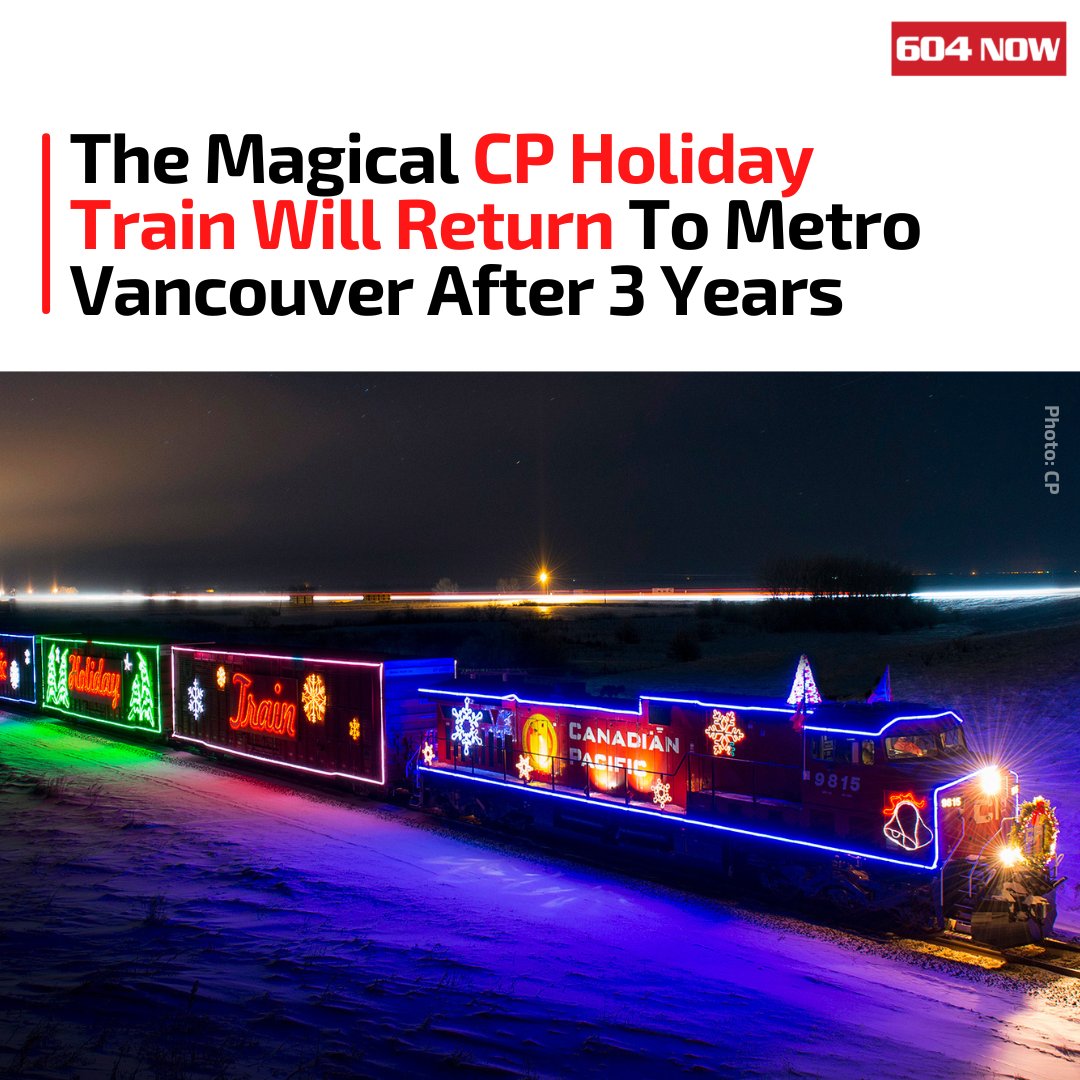 The CP Holiday Train is back after 3 years and will be making its way through Metro #Vancouver this year to bring you some holiday cheer. 

This train starts its tour in Montreal on Nov. 27, travelling all the way to B.C. before ending on Dec.18 in Port Coquitlam. #PoCo.