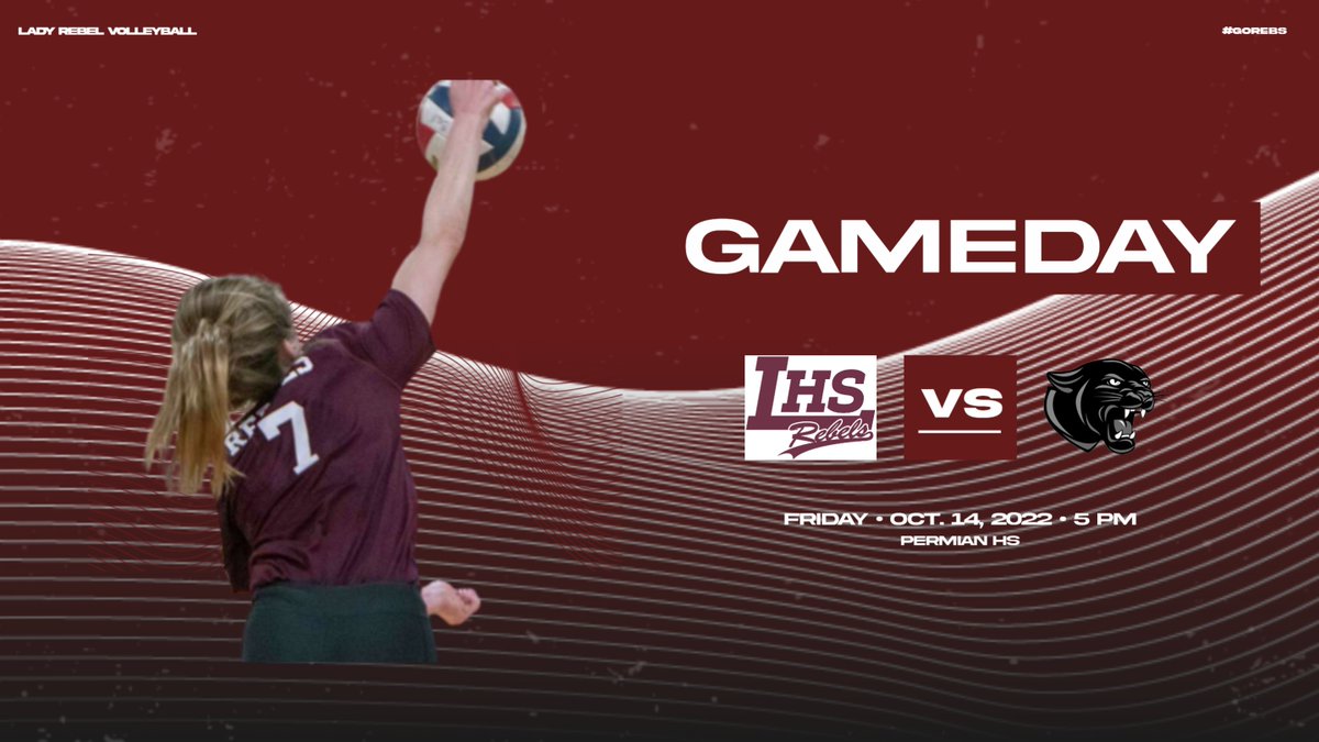 AthleticsMISD's tweet photo. Good luck @RebVolleyball as they hit the road to take on Permian at 5 pm at Permian High School. @Legacyrebels https://t.co/qd8kGasW7W
