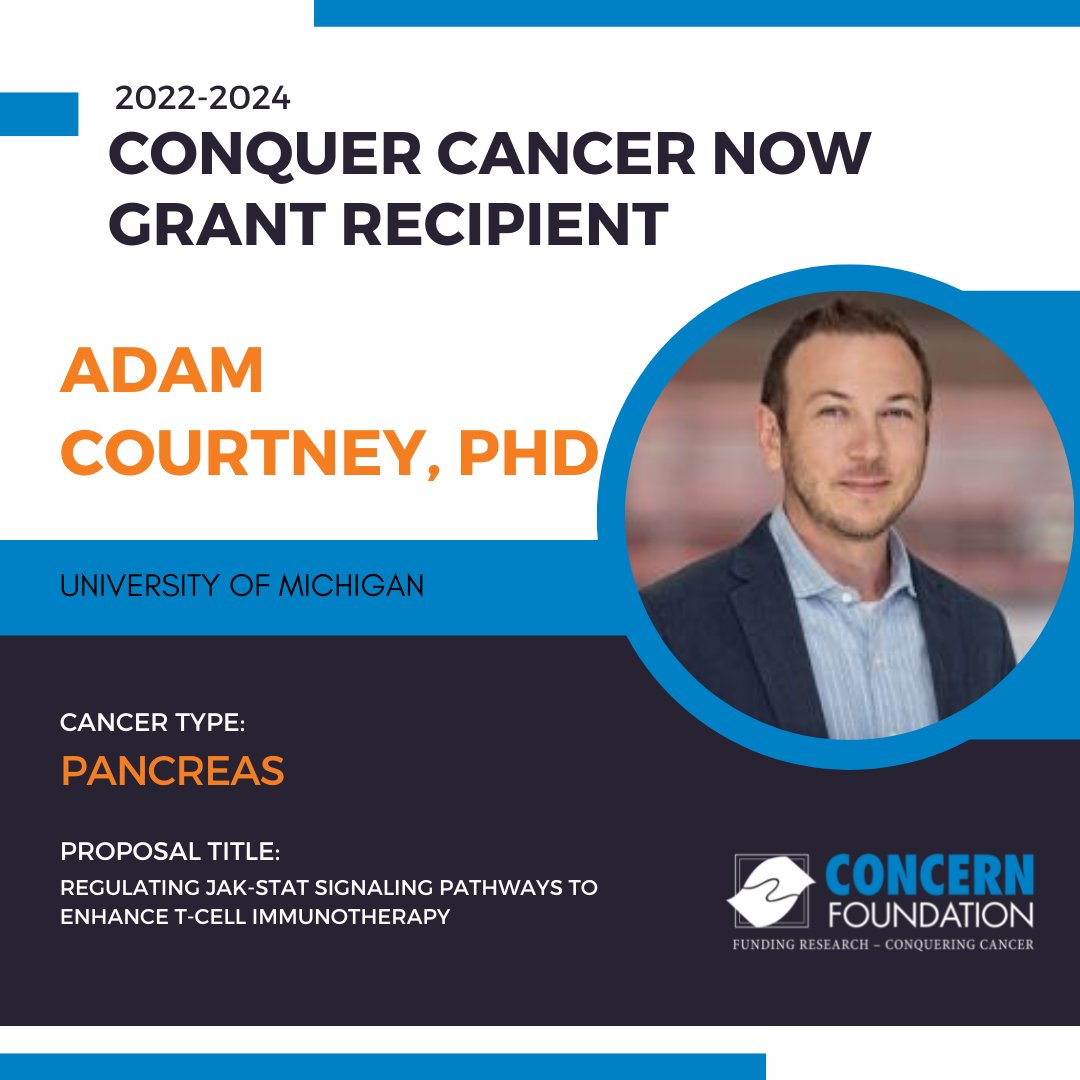 ConcernFdn's tweet photo. Congrats to 2022-2024 #ConquerCancerNow grant recipients for their #research in #pancreaticcancer.
- @ballenpetersen of @lifeatpurdue
- @adamhcourtney of @umich 
- Dr. G. Aaron Hobbs of @MUSChealth
-@MichaelPacold of @nyugrossman

#cancerresearch #concernfoundation #fundresearch https://t.co/6LI7mEm0IO