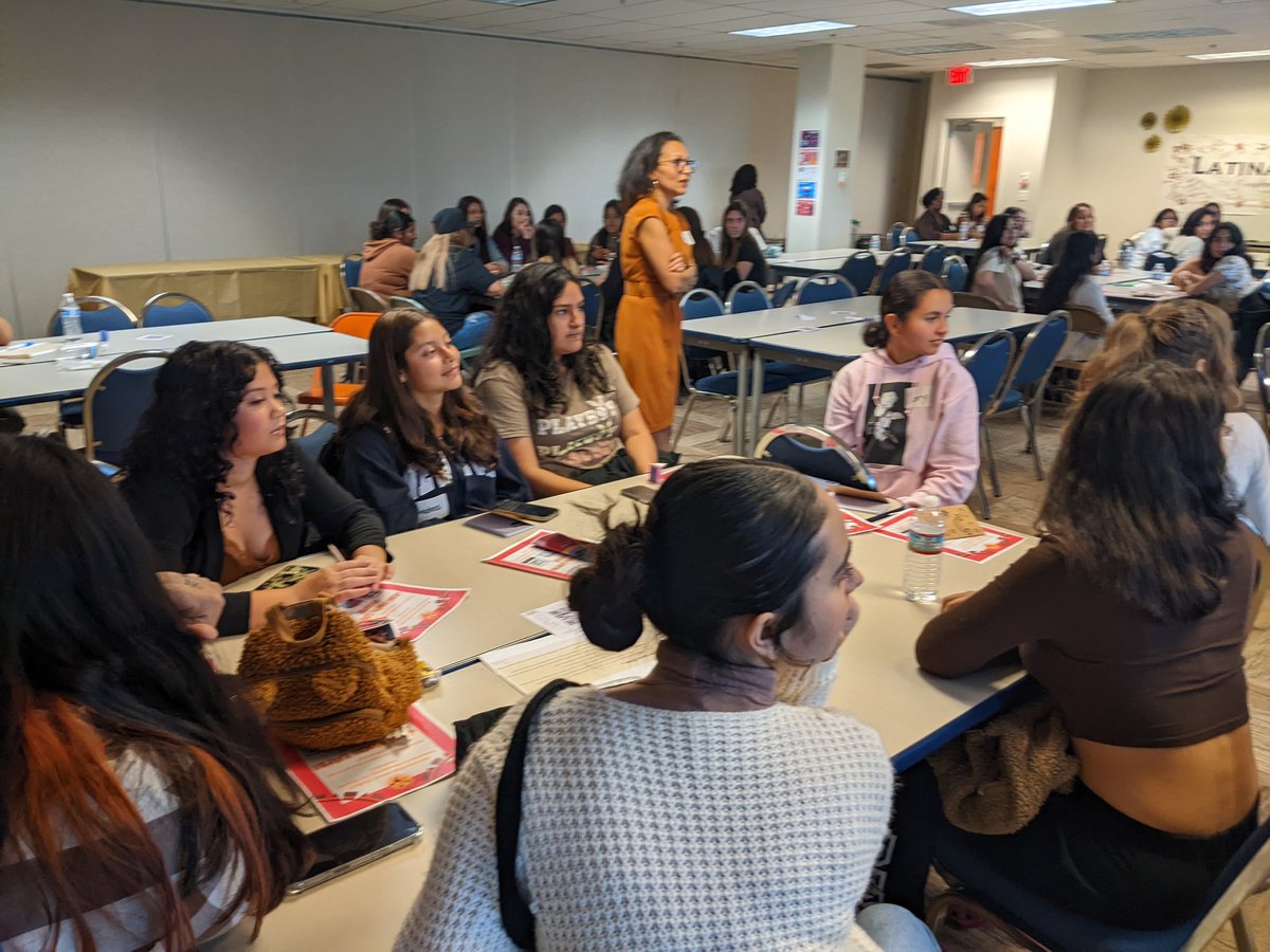CburgWL's tweet photo. @Cburg_Coyotes Learning and sharing our experiences as Latinas #diversitymatters https://t.co/i0TO3uOIs8