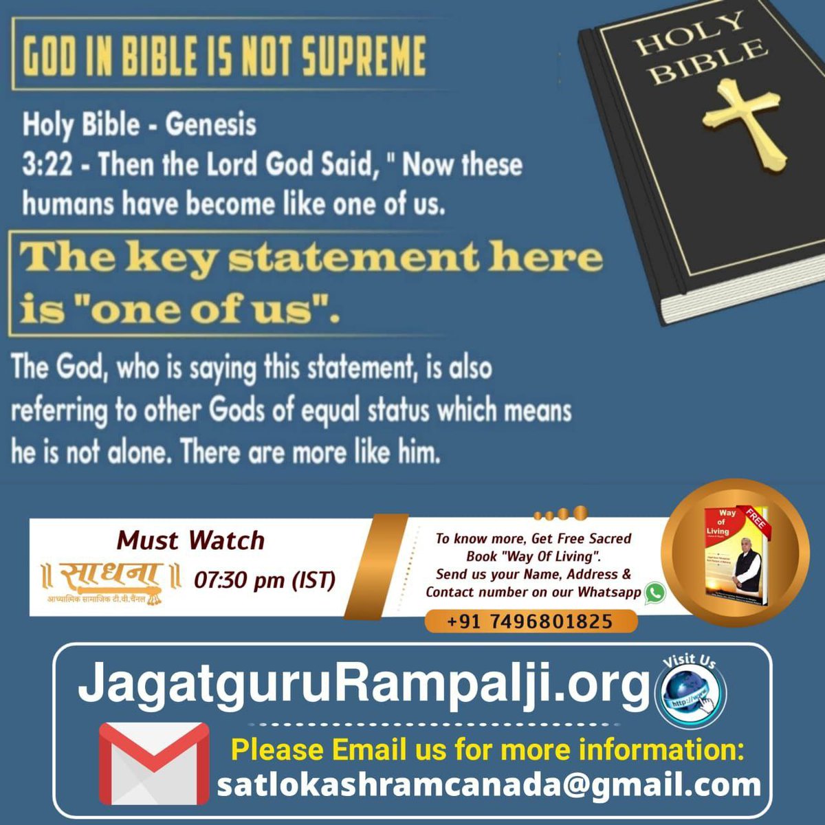 #LeafsForeverHoly.
Bible, Genesis 3:22 proves that God is in form.
And the Lord God said, “The man has now become like one of us, knowing good and evil.
youtu.be/W1v6_GSCOyA