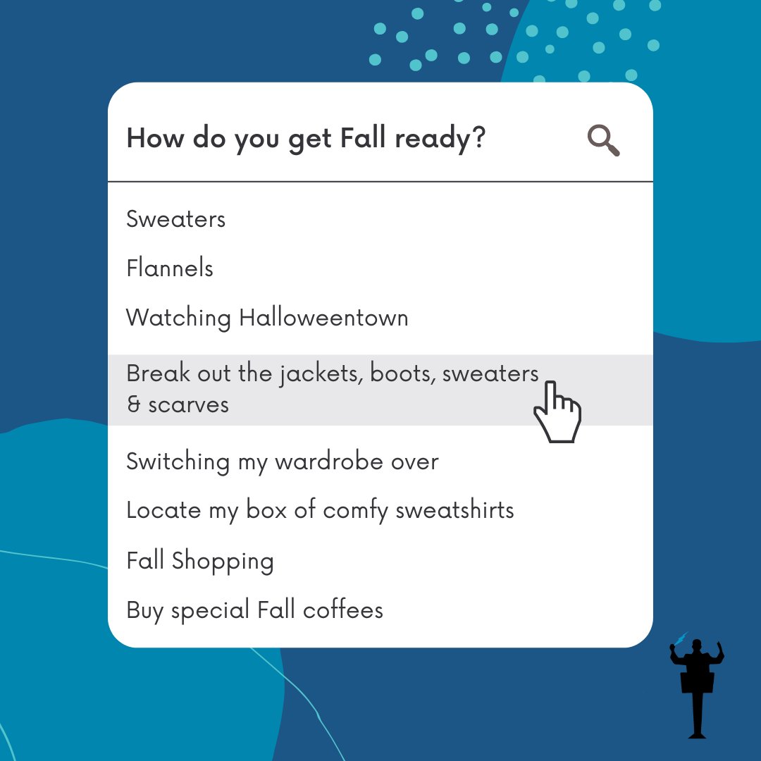 ESymphonyMedia's tweet photo. We asked the ESM team how they like to get Fall ready &amp; these were some of their responses! How do you get ready for the Fall? 🎃 https://t.co/3iEB63lRZb