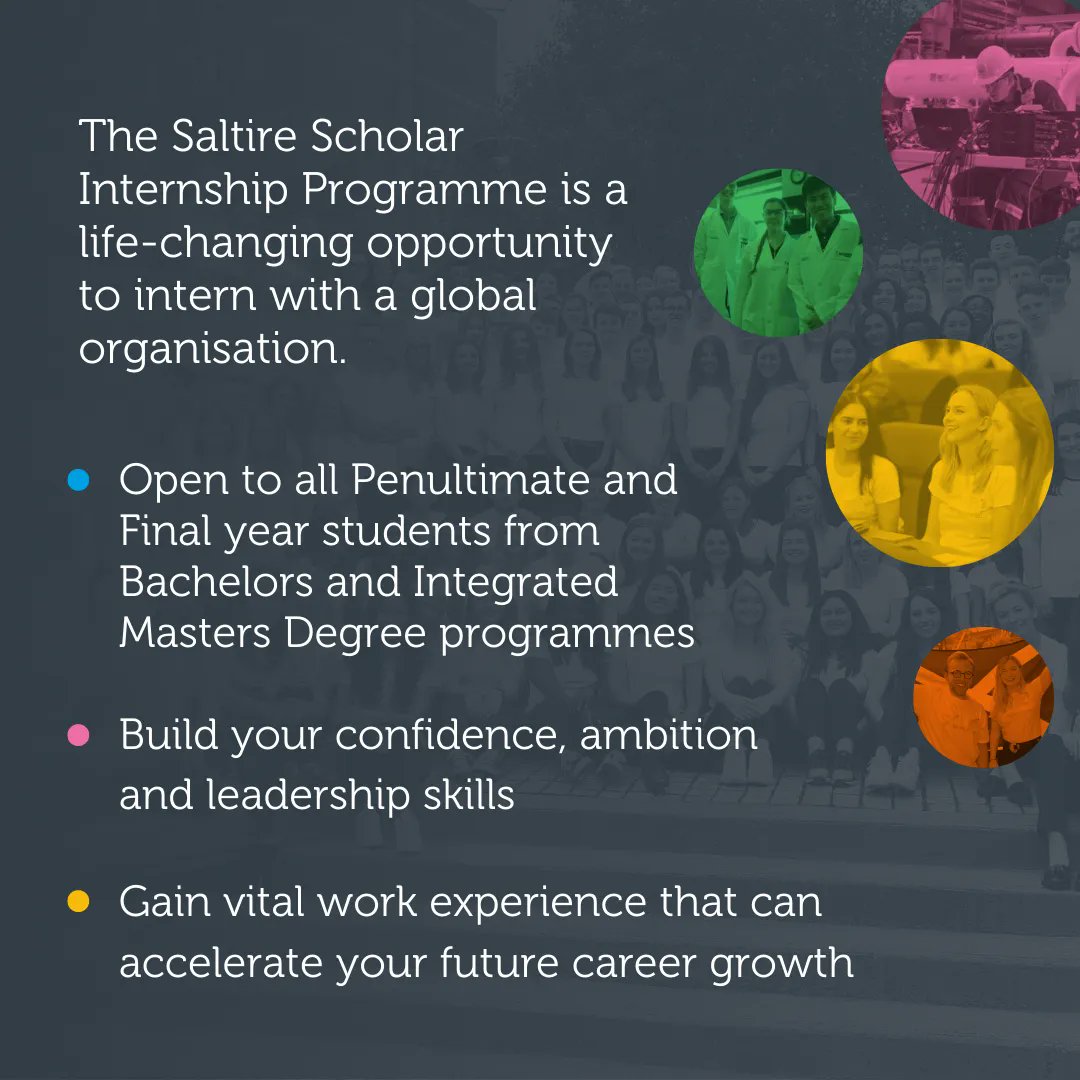 There is still time to apply to become a Saltire Scholar- Expand your career horizons interning with a wide variety of companies; From multinational organizations to entrepreneurial start-ups, the opportunities are endless! Submit your application today at buff.ly/3rMZd8T