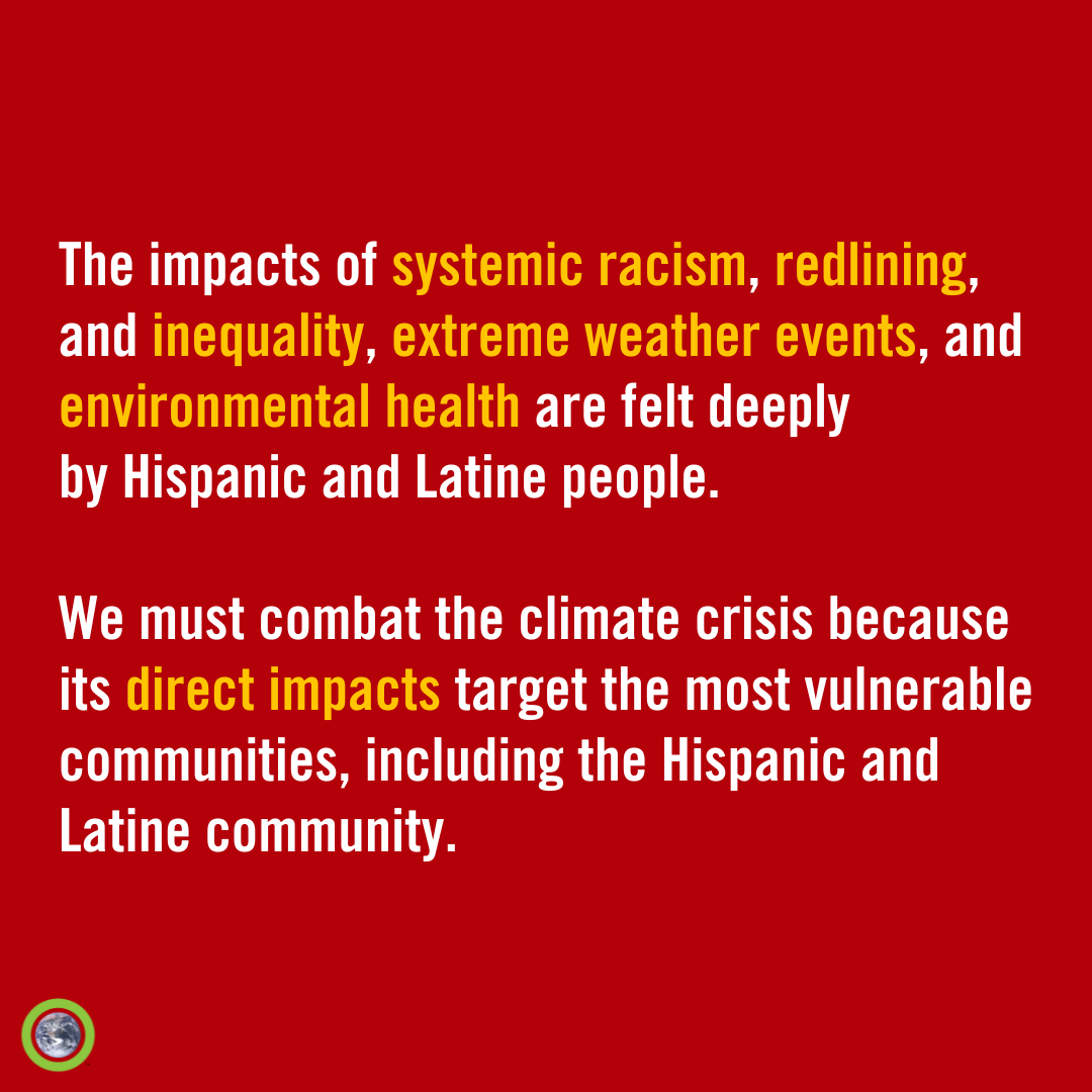 ClimateReality's tweet photo. #HispanicHeritageMonth is almost over, and we're highlighting the impacts of climate change on Hispanic and Latin communities. We must #EndRacism to confront this #ClimateCrisis. https://t.co/O4ZzK4E7XY