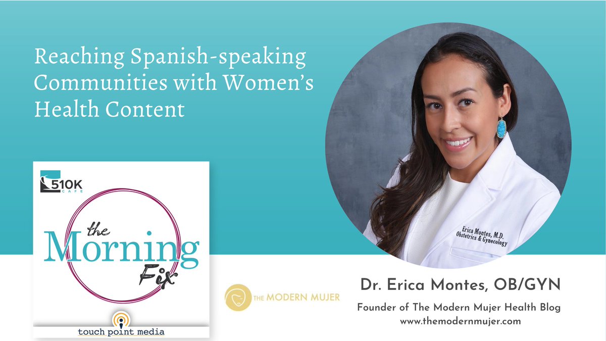 New #TheMorningFix podcast: Hosts Amy Shepherd and Julie Dye are joined by guest Dr. Erica Montes, OB/GYN and founder of The Modern Mujer, a blog in English and Spanish dedicated to answering questions about health, motherhood and medicine. 

Listen: touchpoint.health/podcast/reachi…