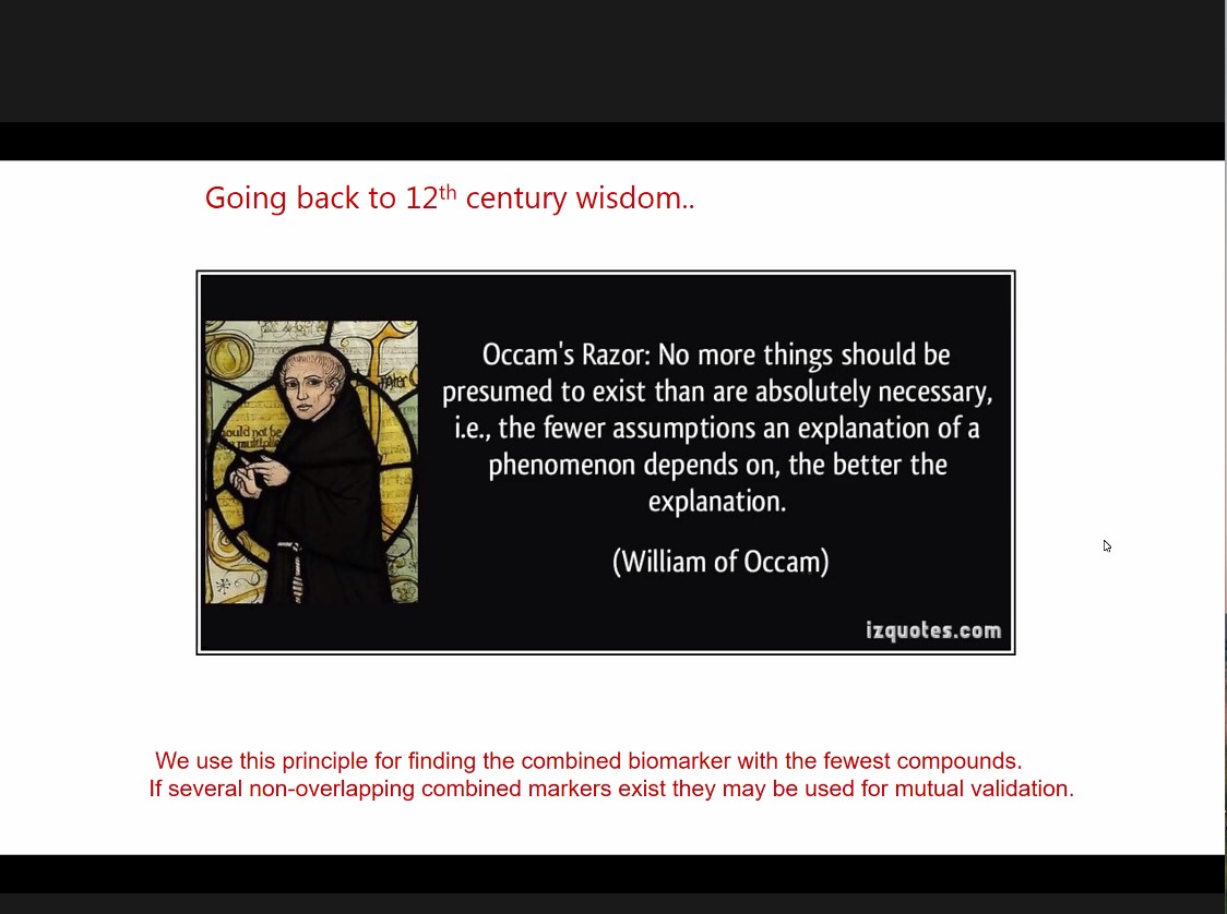 BiswapriyaMisra's tweet photo. Good one from Professor Lars Dragsted at @metabolomicsNA #MANA #symposium !
"Occam's Razor" = Finding "combined biomarker with #fewest compounds"
#metabolomics #biomarker #challenges #LessIsMore https://t.co/xgdFi9Dmjj