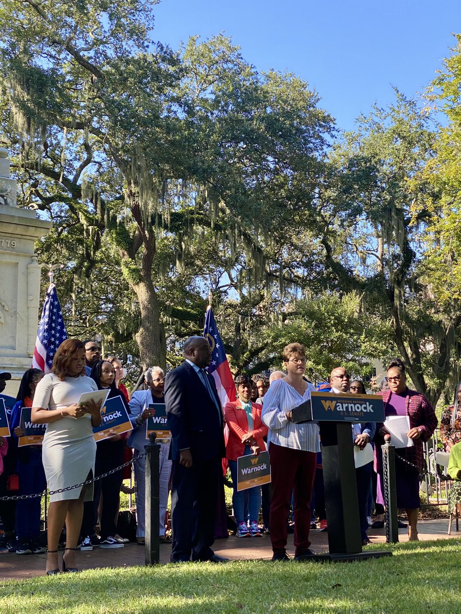 Donna, a military spouse &amp; mother of three: “As a citizen of Georgia, a mother and a military spouse, there is only one candidate that I believe truly has our interests at heart. Reverend Warnock is the best person to fight for families like mine and yours.” #gapol #GASEN