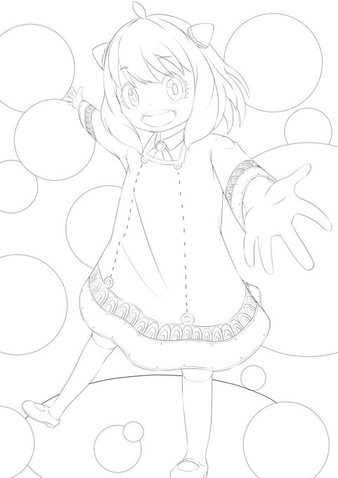 これは娘の塗り絵用に描かされた全力アーニャ
お子様がいる方や塗りたい方はご自由にお使いください。
(自分で描きましたとかはやめてね
なお透過版は投稿の仕方がめちゃくちゃ面倒そうなので諦めました。

アーニャかわいいペロペロしたい
おやすみなさい 