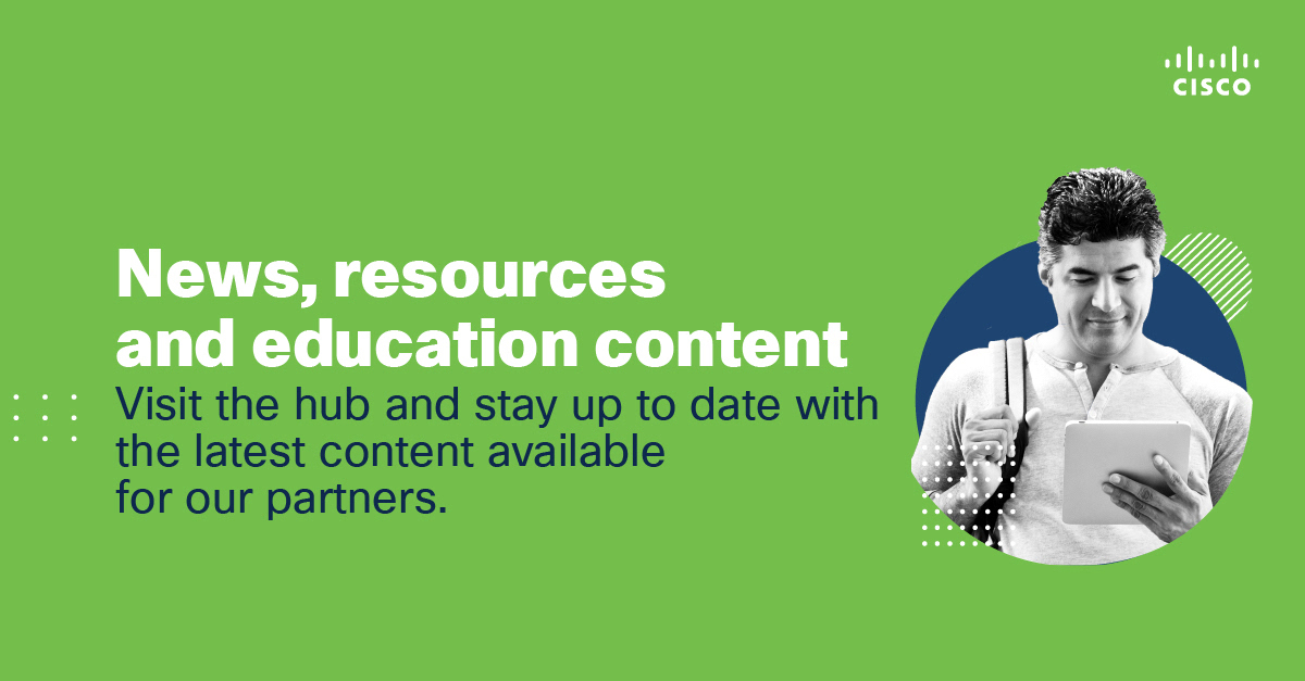 Hey #CiscoPartners👋! 

Find the latest news, relevant resources and education content on our Partner Operational Readiness Hub: cs.co/6012Mi4Fr

#PartnerOpsEnablement